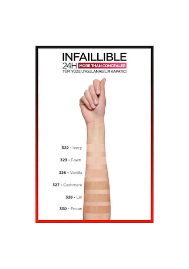 L'Oreal Paris Infaillible Tüm Yüze Uygulanabilir Kapatıcı 322 Ivory