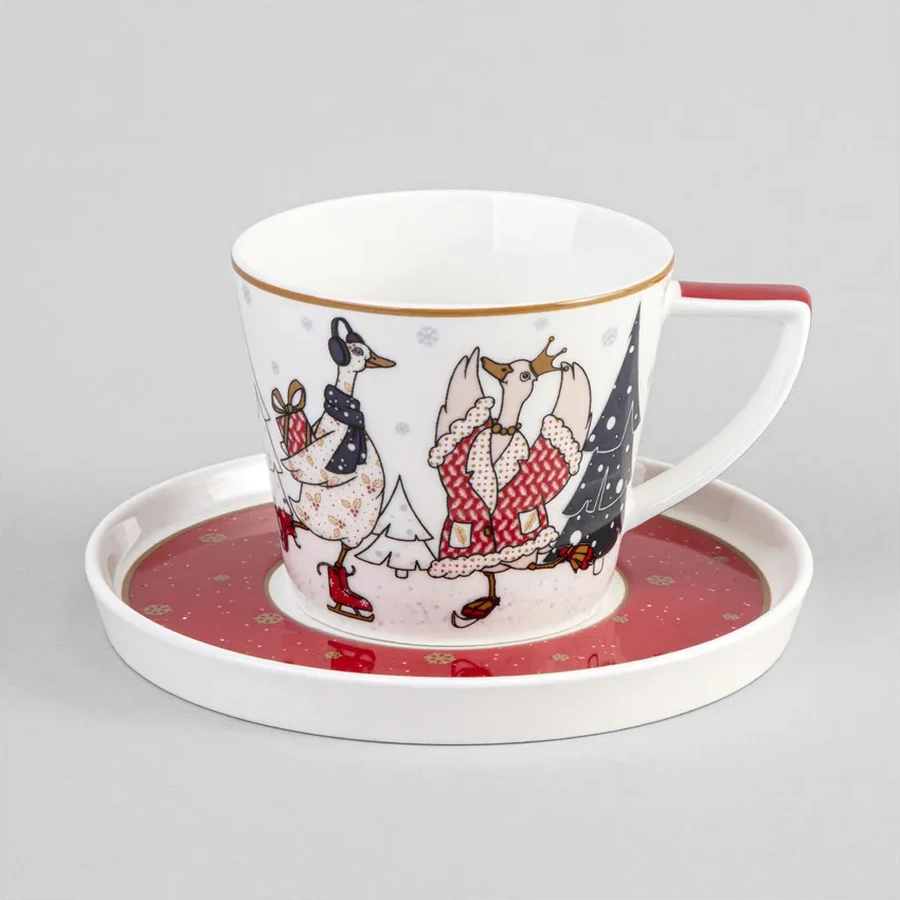 Lefard 250 Ml Çay Takımı "family Farm" Porselen Hediyelik Set 269941494 Beyaz