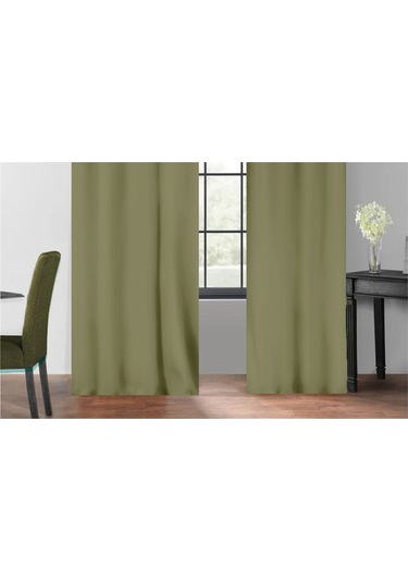Taç Soft Yağ Yeşili Fon Perde Yeşil
