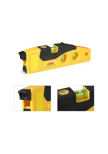 Moveevo Sp15-01 Sarı Lazer Seviye Cihazı, 30m Nokta/5m Çapraz Çizgi, Tripod Ve Pil Seti