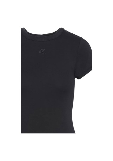 Kadın Ss Ctn Contour 1x1 Rıb Ss Mini Elbise Siyah Black