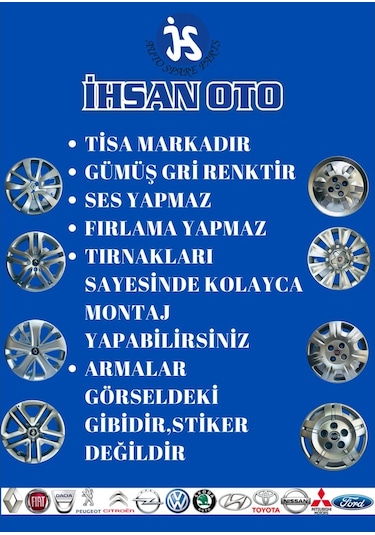 ✔ Megane Octares 15" Jant Kapağı Takımı (4 Adet) 8200061642 R015