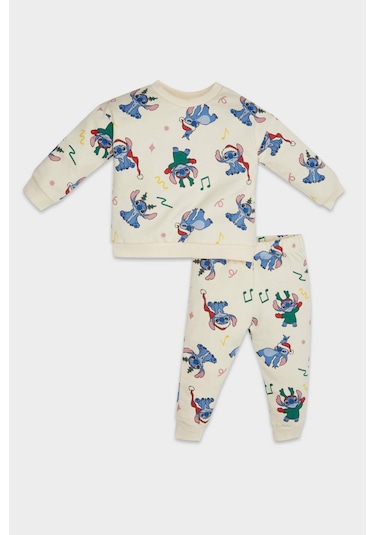 DeFacto Kız Bebek 2'li Takım Disney Lilo & Stitch Bisiklet Yaka Sweatshirt Beli Lastikli Eşofman Altı D6704A524WNBG744 Bej DeFacto Kız Bebek 2'li Takım Disney Lilo & Stitch Bisiklet Yaka Sweatshirt Beli Lastikli Eşofman Altı D6704A524WNBG744 Bej