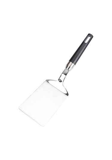 Profesyonel Spatula/kazıyıcı, Paslanmaz Çelik Spatula, Izgara Aksesuarı, Hamburger Spatulası, Krep Spatulası, Izgara Ve Düz Üst Izgara İçin İdealdir. Siyah