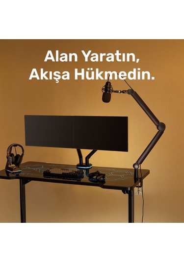 Npo Std131b Stüdyo Tasarım Kablo Yönetimli Amortisörlü Profesyonel Yayıncı Mikrofon Kolu