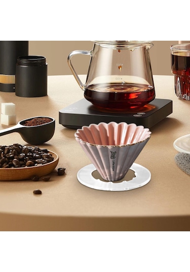 Suntek Kahve Filtresi Üzerine Dökün Tutucu Cafe Pembe