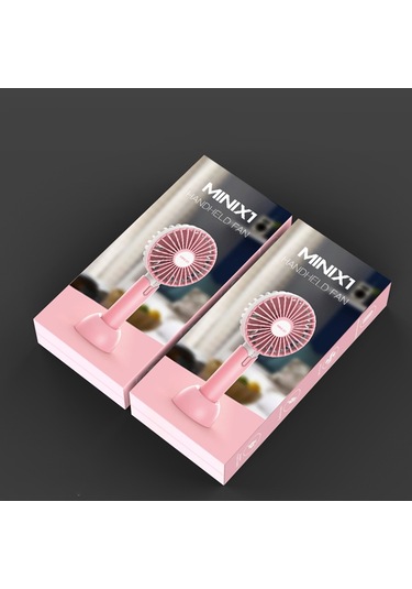 Masaüstü Taşınabilir El Tipi Mini Sessiz Fan, Renk: X1 Pembe