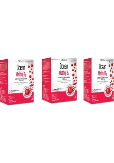 Ocean Methyl B12 1000 Mg 10 ML Sprey 3 Adet
