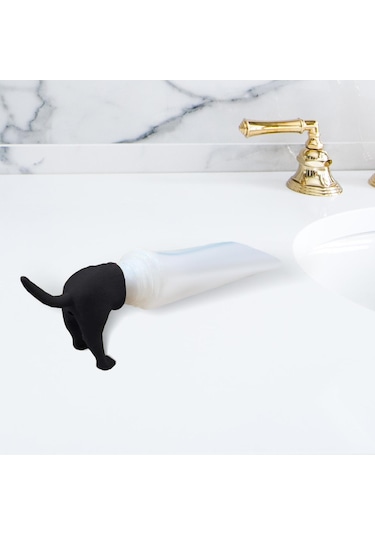 Homyl Kaka Diş Macunu Kapağı Şapka Dispenseri Çocuklar Siyah Siyah Diğer