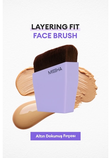Özel Kesim Çok Fonksiyonlu Fondöten Fırçası Layering Fit Face Brush
