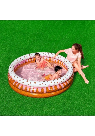 Bestway Çocuk Havuzu 3 Bölmeli Pasta Desenli 160X38 CM