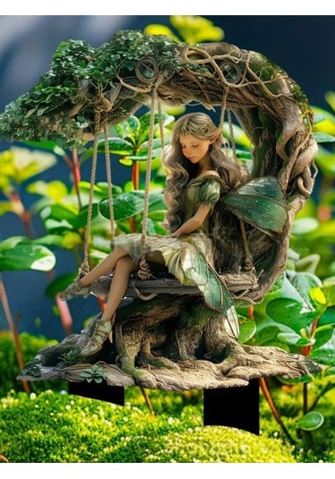 Geeroyoo 20cm Akrilik Bahçe Figürü - Hava Ve Suya Dayanıklı, Kolay Kurulum, Gazon Dekoru Bronz, Koyu Bordó, Koyu Mavi