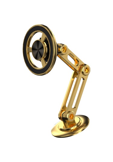 Tenfowee 360 Dönebilen Güçlü Mıknatıslı Araç Telefon Tutucu - Esnek Ayarlanabilir Kol İle Güvenli Sürüş Altın