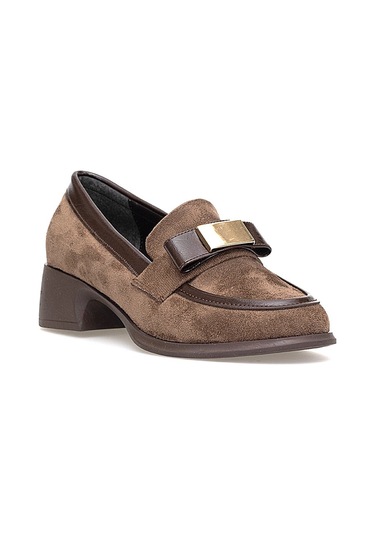 Elit Pm161 K1060 Kadın Klasik Topuklu Ayakkabı Kahverengi Kahverengi