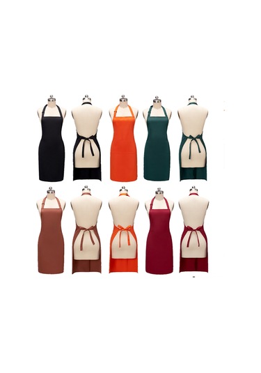 Springsun "çok Amaçlı Polyester Önlük - Ayarlanabilir Boyun Askılı Ve 2 Cep İle Mutfak, Bbq, Restoran İçin" Kırmızı