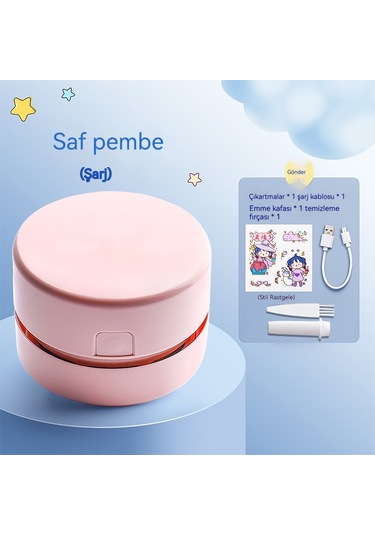 Jifan Masaüstüelektrikli Süpürge Pembe