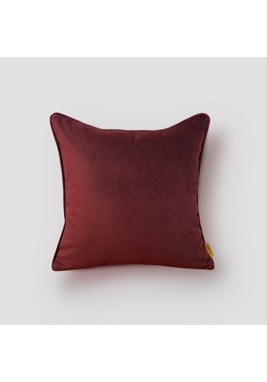 "merlot" Düz Kadife Dokulu Kırlent - Bordo - 45x45 Bordo