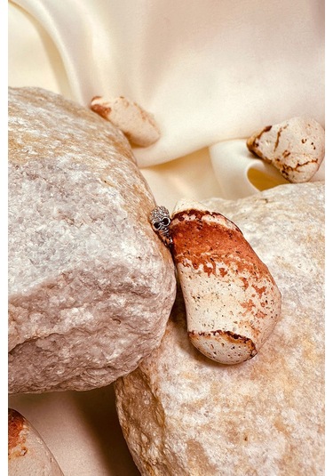 Kurukafa Tasarım İ Taşlı Halka Rose Gold 316l Stainless Steel Çelik Piercing Tragus Helix