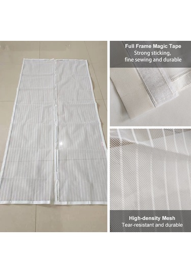 Vkemall Siyah Poliester Manyetik Moskit Önyüzü 90x210 Cm - Otomatik Kapama, Güçlü Manyetik, Tam Çerçeve Bantlı, Çocuk Ve Evcil Hayvan Dostu, Toz Ve Sinirli Hayvanlardan Koruma Perde Siyah