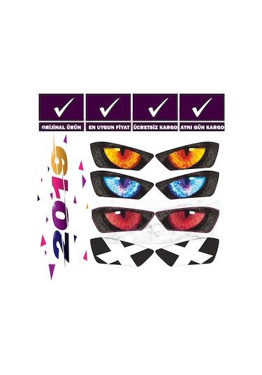 Yamaha 2019 R25 Far Sticker Far Içi Göz Sticker R25 Sticker Sari