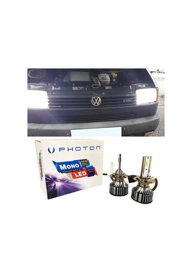 Vw Transporter T4 Led Xenon Uzun + Kısa Far Ampulü H4 Mono Yeni Seri Beyaz