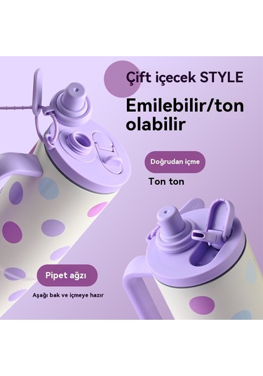 Jian Fan Termos Bardak Paslanmaz Çelik Gelişim Hasır Bardak Ev Araba Termos Bardak - Yeşil Yeşil