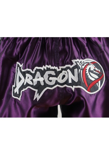 Dragondo Mt3076 Shiny Muay Thai Mor Kick Boks Şortu Mor