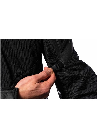 Icon Mesh Af Lthr Korumalı File Motosiklet Montu Siyah Siyah