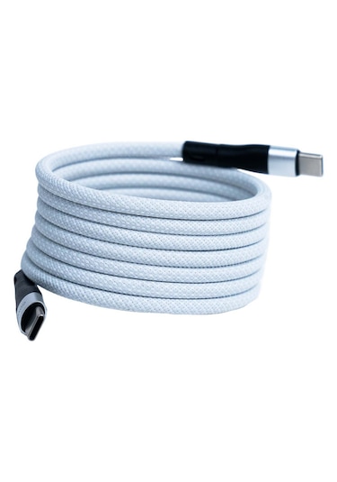 Bmcc-03 Beyaz Manyetik Usb-c-usb-c Kablo 2 M, 60 W Hızlı Şarj