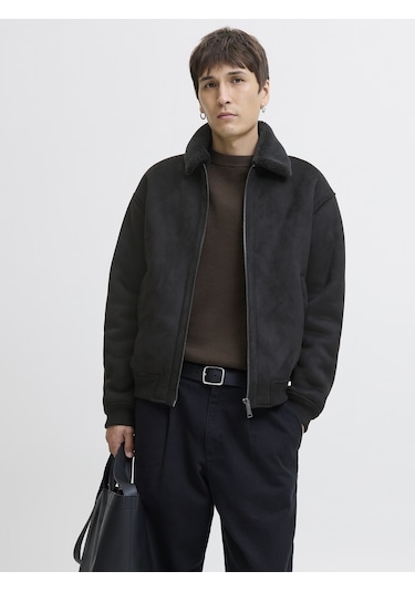 Jack Jones Erkek Yakası Kürklü Bomber Ceket 12282444 Siyah Jack Jones Erkek Yakası Kürklü Bomber Ceket 12282444 Siyah