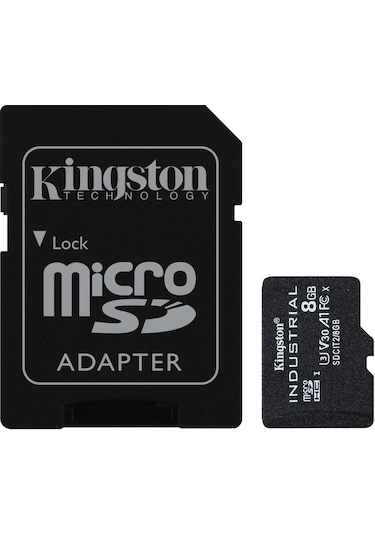 Kingston Sdcıt2-8gb 8gb Microsdhc Industrial C10 A1 Pslc Card + Sd Adapter Hafıza Kartı