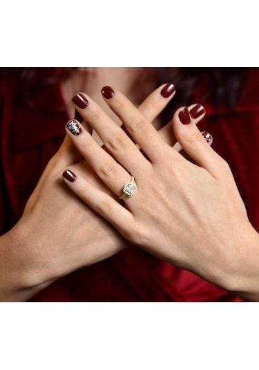 Baget Sarı Altın Tektaş Yüzük 0.80 Karat 399604245