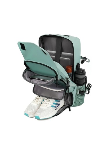 Gateesat Siyah Çok Amaçlı Büro Sırt Çantası Geniş Kapasiteli Nylon Polyester Gezgin siyah