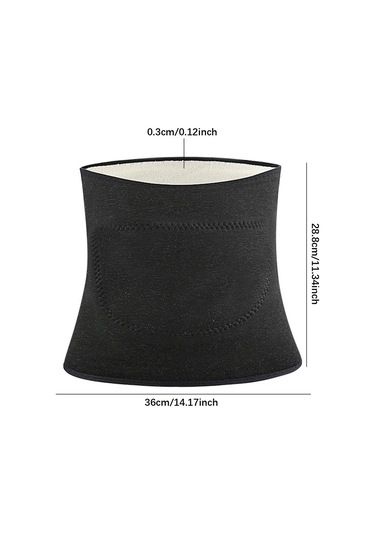 Suntek Bel Isıtıcı Kemer Karın Alt Kış Rahat Koruyucu Sarma Siyah