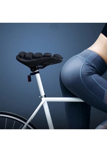 Bc-203 Pompalı Bisiklet Katlanır Minder Koltuk Kılıfı, Şişme Hava Yastığı Bisiklet Koltuğu Kılıfı, Boyut: M