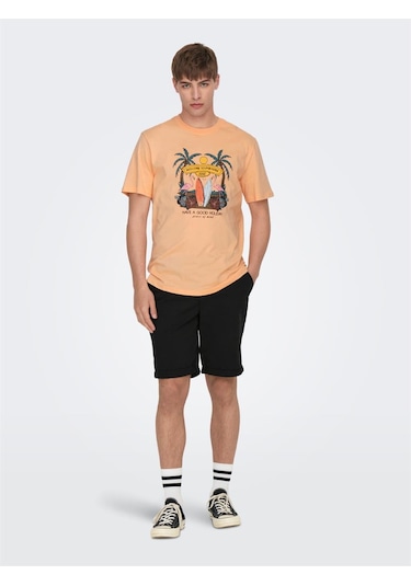 Only & Sons Onspeter Reg Twill 4481 Shorts Noos Erkek Şort-26442 - S Siyah