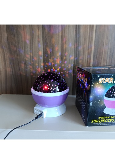 Yıldızlı Işık Görünümlü Pilli Ve Jarz Edilir Projektör Lamba