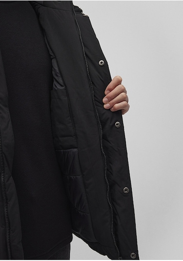 Mavi - Kapüşonlu Siyah Parka 0110443-900 Siyah