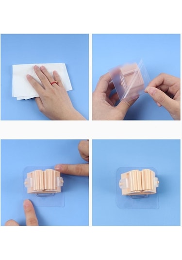 Yeşil Paspas Kanca Raf Banyo Aksesuarları Duvara Monte Raf Organizatör Süpürge Tutucu Askı Duvarlar Mutfak Depolama Aracı Yeşil