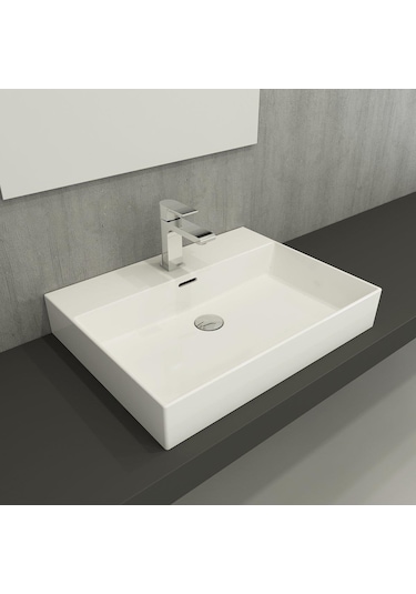 Bocchi Milano 60 CM Lavabo 1376-001-0126 Parlak Beyaz