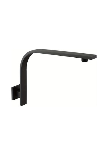 Fastbuy Çelik Kuyruğu Duş Başlığı Kolu, Teflon Bantlı, Siyah, Katı Pirinç Montaj, Kare Desen/ Siyah