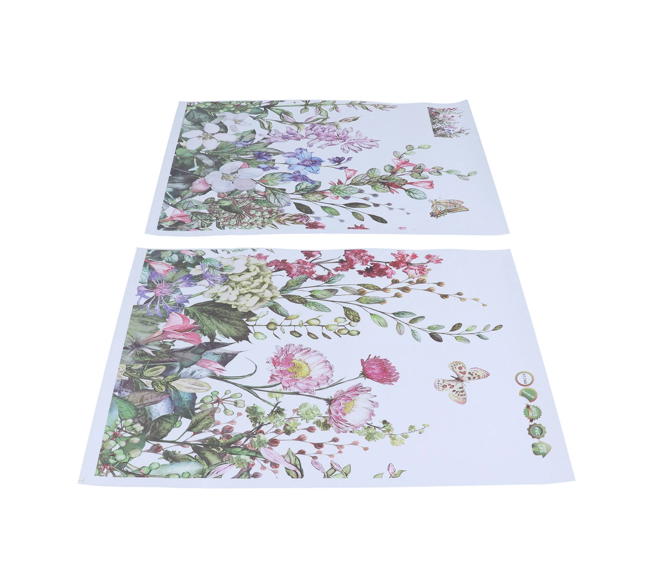 Geeroyoo Bitkisel Desenli Otomatik Yapışkan Duvar Sticker, Canlı Renkler, Pvc Malzeme, Ev Dekorasyonu İçin, Kolay Kurulum, 50x35cm Boyutunda, Paket İçerisinde 2 Adet Ve Sarıçık Çubuğu Dahildir Diğer