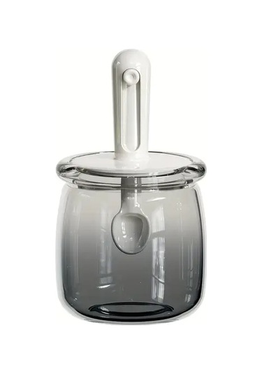 Elmpaly Yeşil 1 Adet Gradyan Cam Baharat Kavanozu Kapaklı Hava Geçirmez Saklama Kabı Yeşil