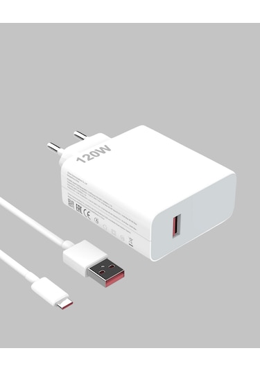 120w Hızlı Şarj Başlığı Ultra Güçlü Type-c Adaptör Kablo Dahil