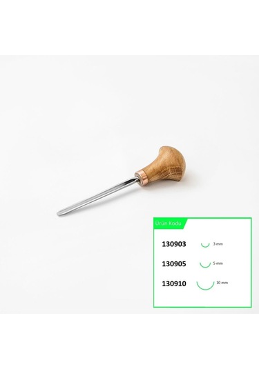 Stryı 130903 Avuç İçi Derin Oluklu Ahşap Oyma Iskarpelası 3 Mm