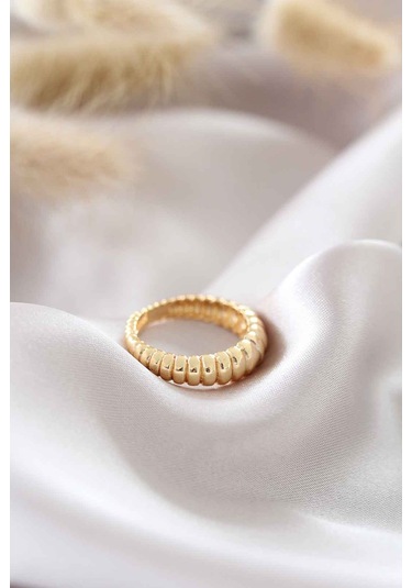 Altın Renk Ayarlamalı Burgu Kadın Yüzük - Tj-byk1503 Çok Renkli