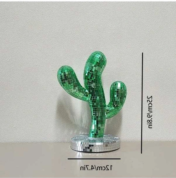 Tongxida Treasure 1 Adet Ev Festivali Dekorasyon Retro Disko Kaktüs Süs