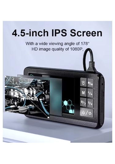 Vothoon NHR-32 Ekranlı Çift Kameralı 10 M Sert Kablo Endoskop Hafıza Güvenlik Kamerası