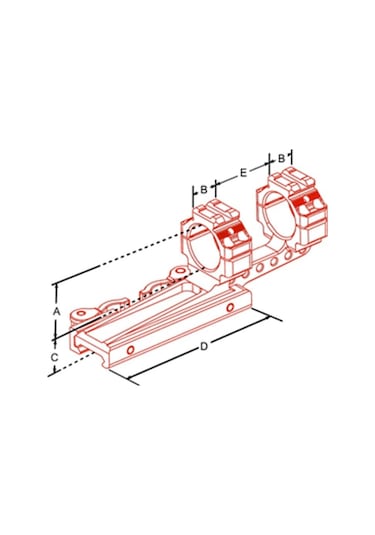 Unleash The Glow M3s40070r2 30 Mm Dampa Ayağı uzun Metal