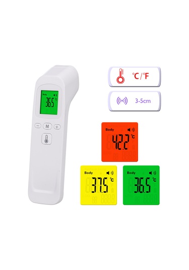 Springsun M16 Temassız Kızılötesi Önden Sıcaklık Tabancası Termometresi Insan Vücudunu / Nesneyi / Ölçebilir Ve 3 Renkli Arka